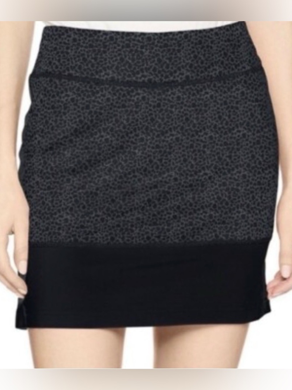 Columbia Black Cheetah-Print Skort